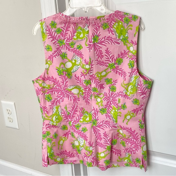Lilly Pulitzer Phipps Pink Mommy & Me Delphine Top Monkeys Sequin Detail 6 - Picture 2 of 10